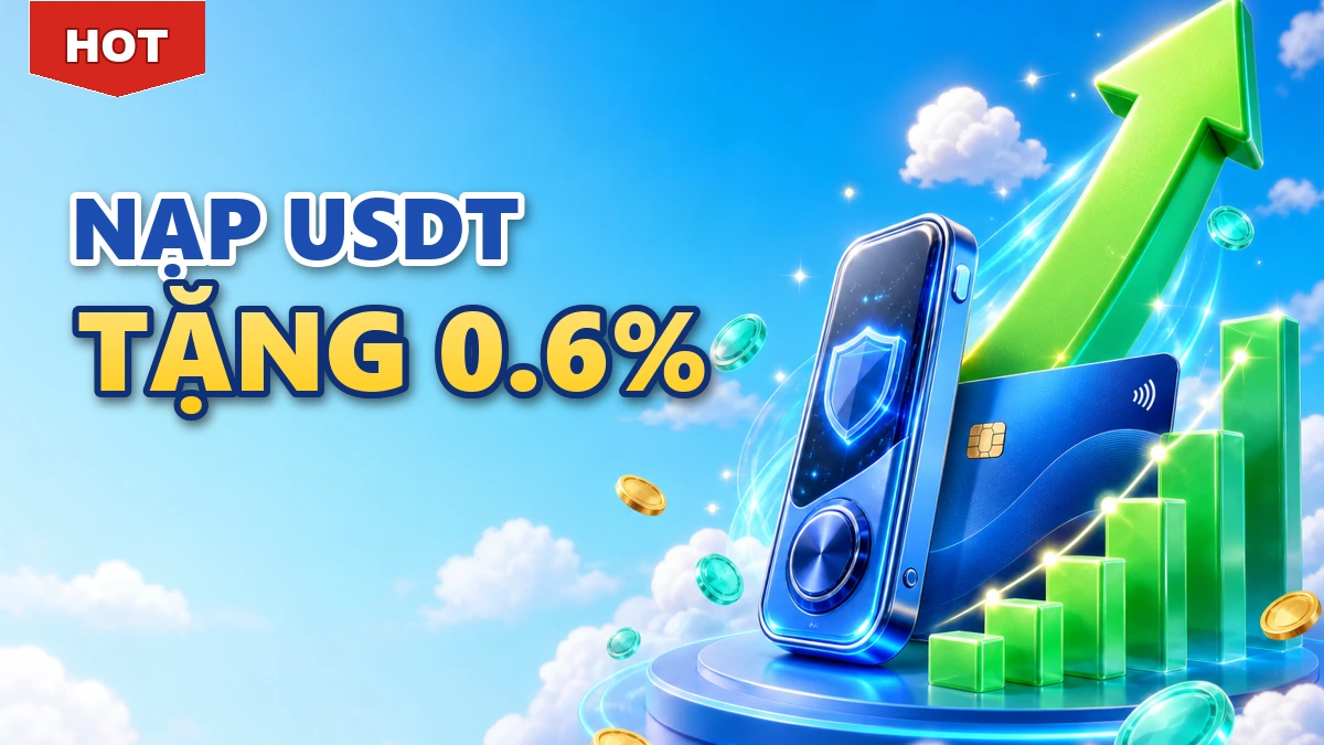 Tặng 0.6% Mỗi Lần Nạp USDT - khuyến mãi IBET88